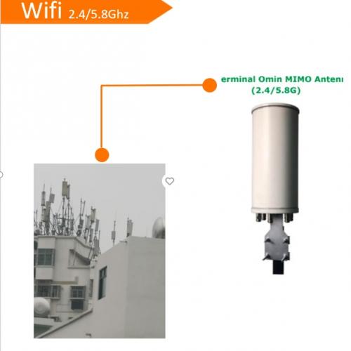 8/12dBi Omni WIFI MIMO antenna 2.4/5.8G antenna with 6 terminal